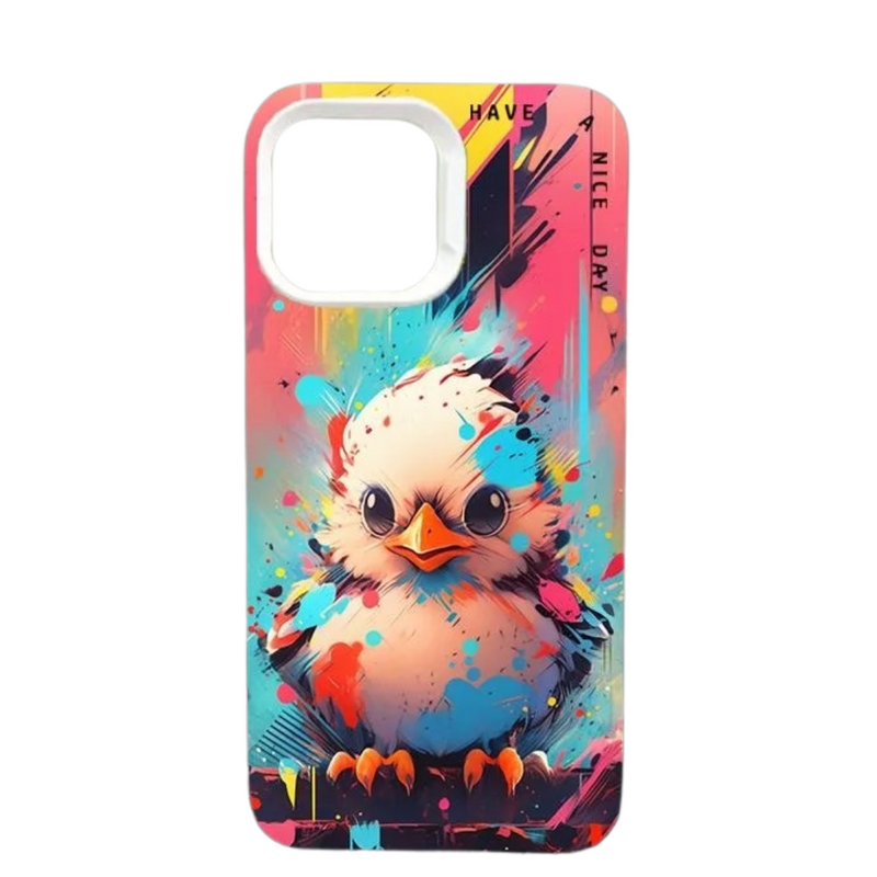 Case para iPhone com Pintura a Óleo - Patinho Graffiti