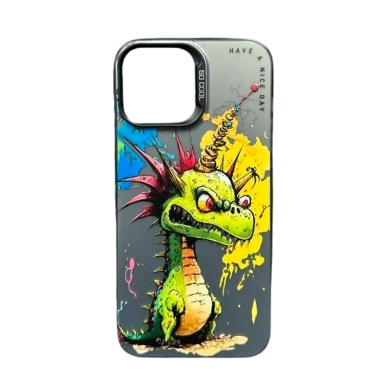 Case para iPhone com Pintura a Óleo - Dragão Graffiti