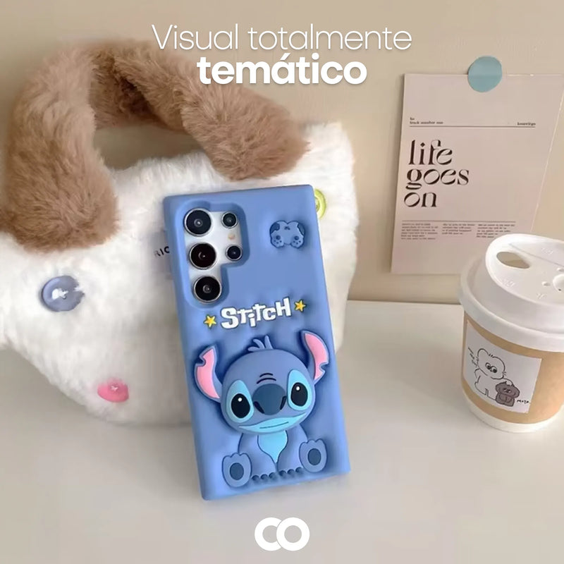 Case Protetora Temática com Design 3D - Stitch Samsung