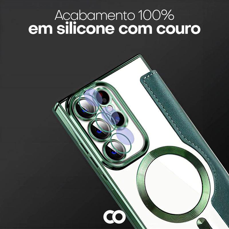 Case Protetora em Silicone com Design Flip e Multiuso - Case Vault