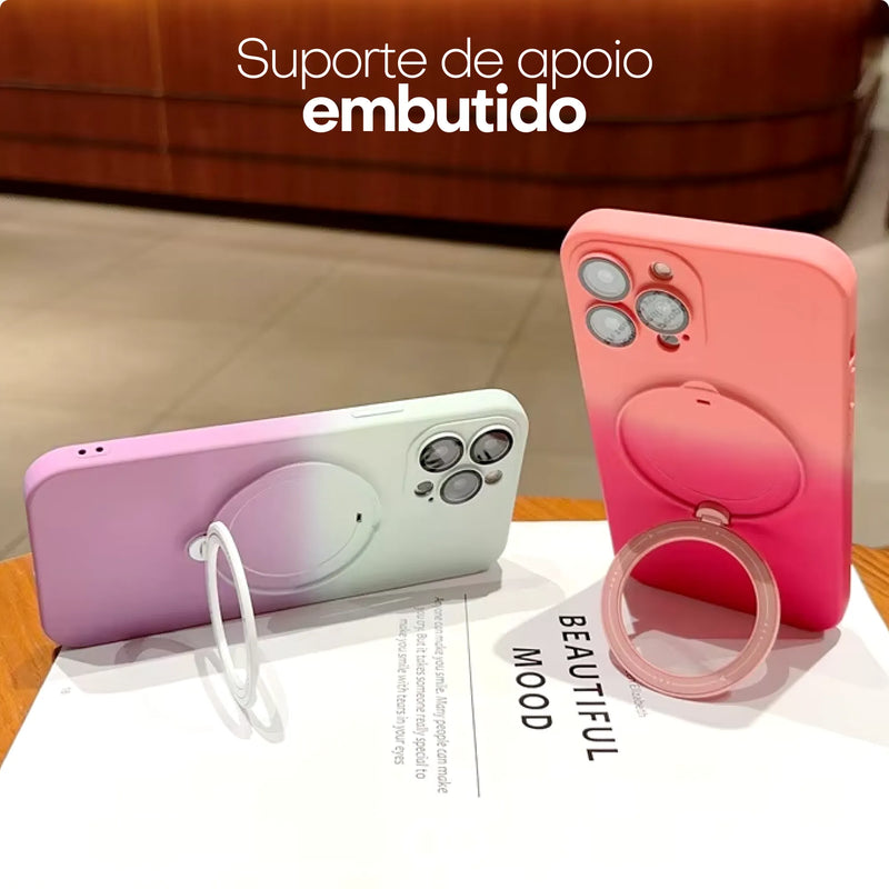 Case Protetora em Silicone com Anel Magnético Multiuso - Matte