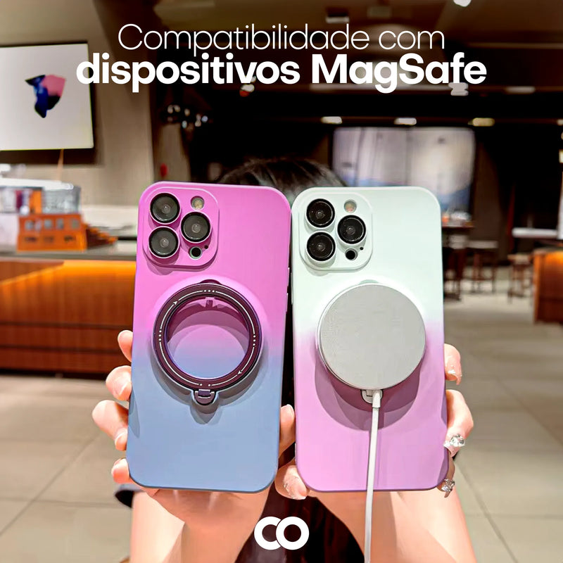 Case Protetora em Silicone com Anel Magnético Multiuso - Matte