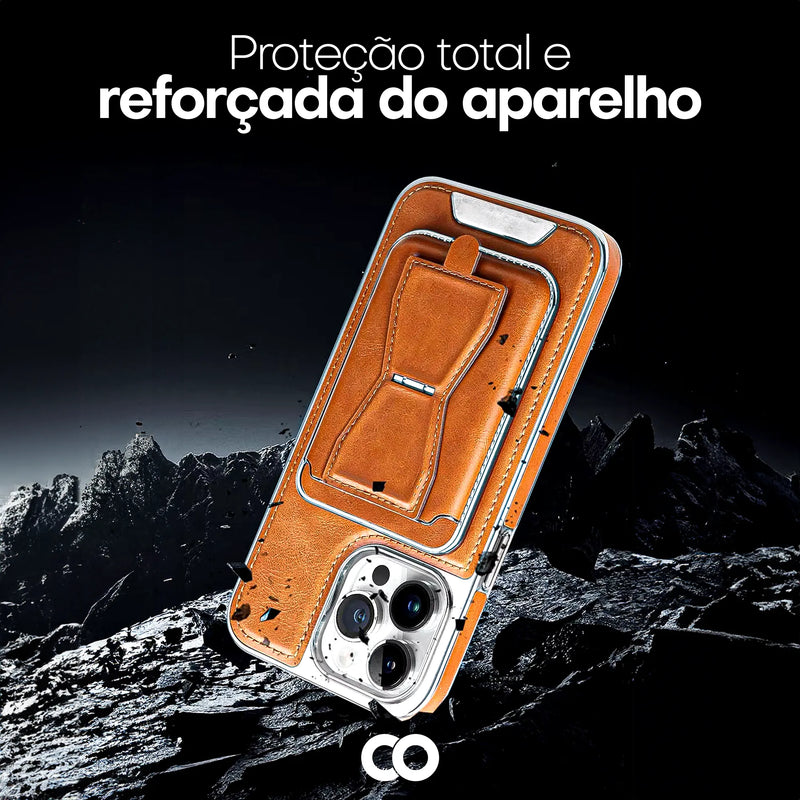 Case Protetora em Couro com Sistema MagSafe - Forged