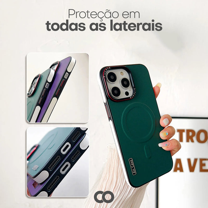 Case Protetora em Couro com Sistema MagSafe - Light