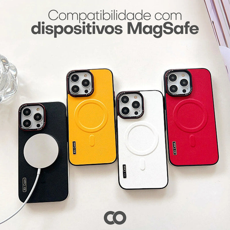 Case Protetora em Couro com Sistema MagSafe - Light