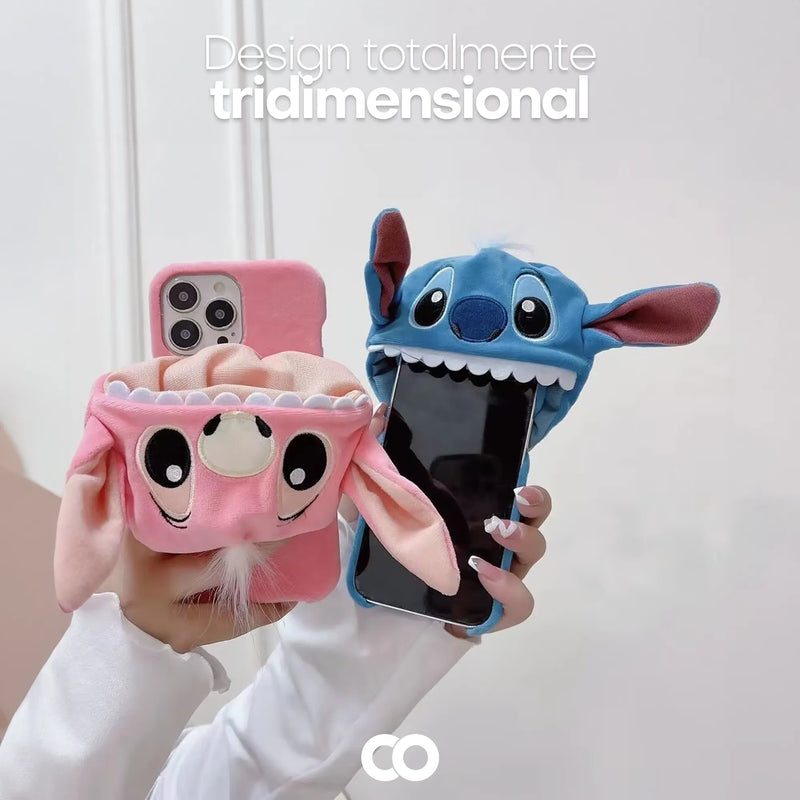 Case Protetora Stitch 3D Peluciada [Brinde Exclusivo para os 100 primeiros]