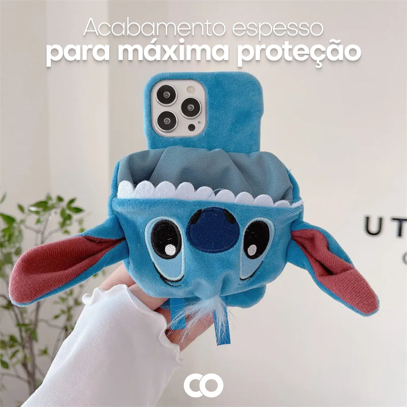 Case Protetora Stitch 3D Peluciada [Brinde Exclusivo para os 100 primeiros]