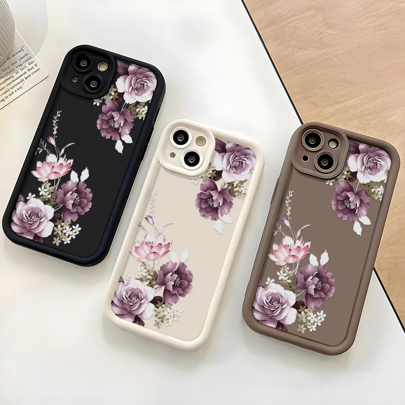 Case Protetora com Design em Alto Relevo - Floral