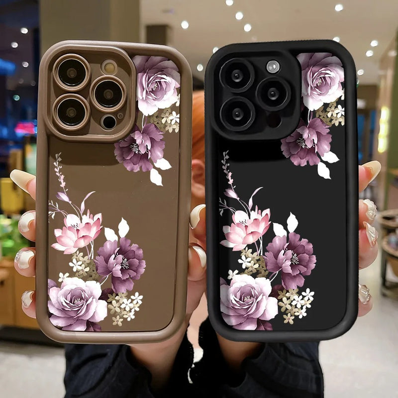 Case Protetora com Design em Alto Relevo - Floral